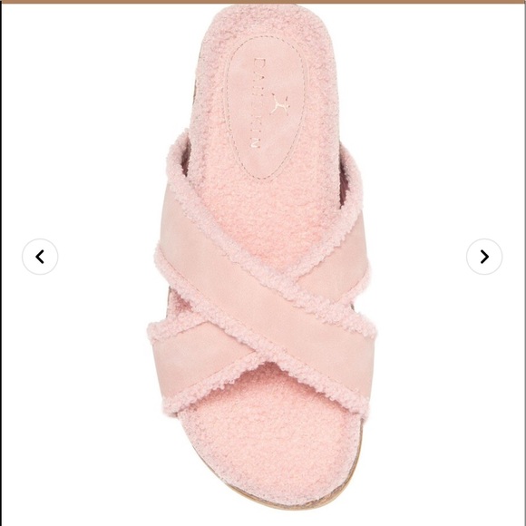 Danskin Tranquil Pink Sherpa Slides - Picture 4 of 7